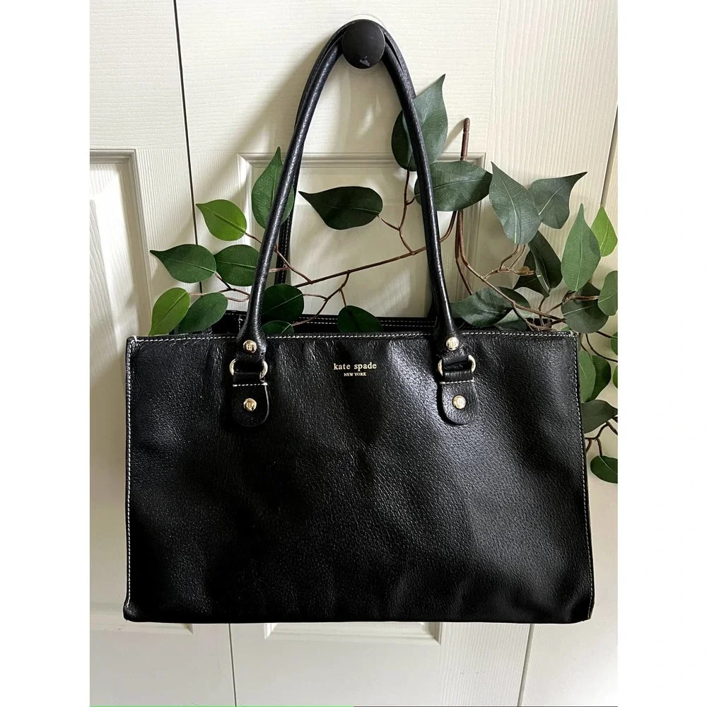 Kate Spade Black Pebble Tote Bag - Picture 1 of 9